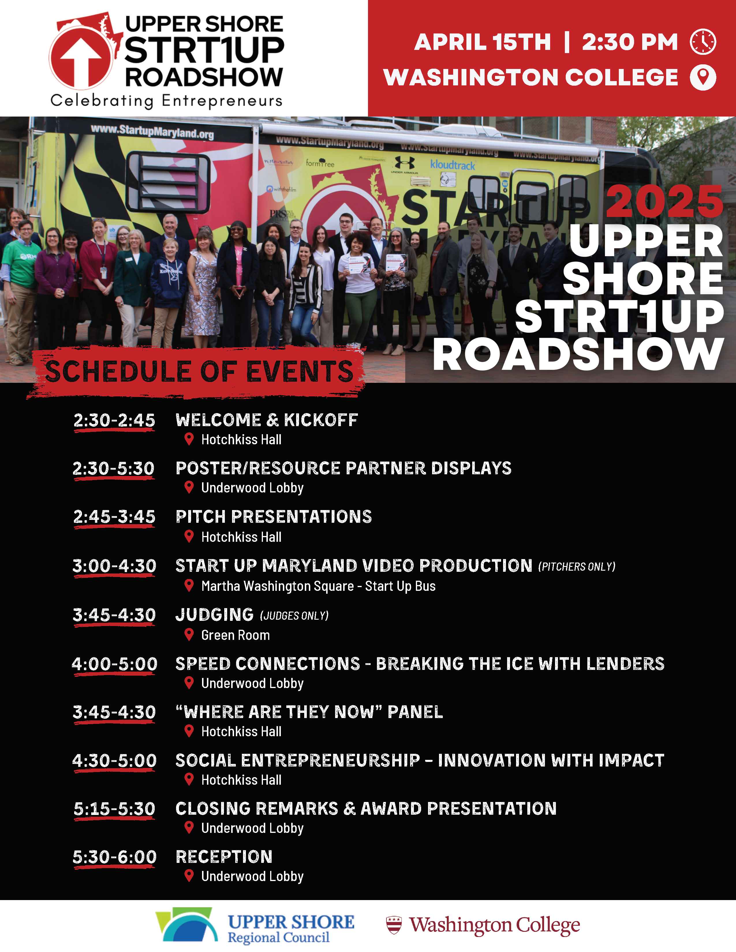 2025 Schedule of Events   STRT1UP Roadshow